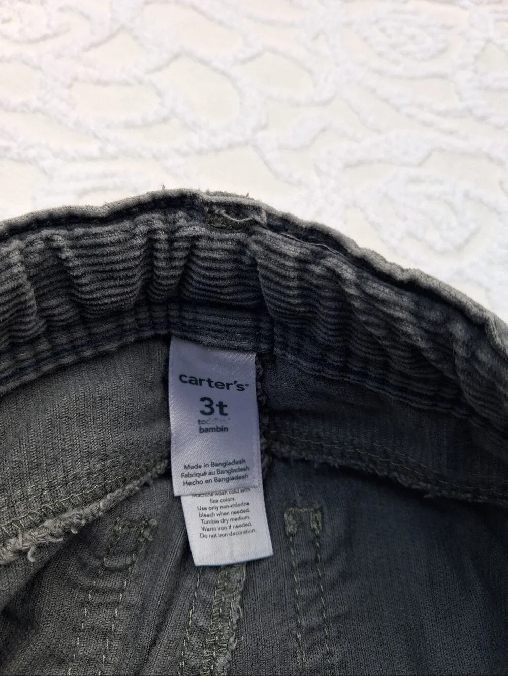 Gray Corduroy Kids' Pants Size 3T